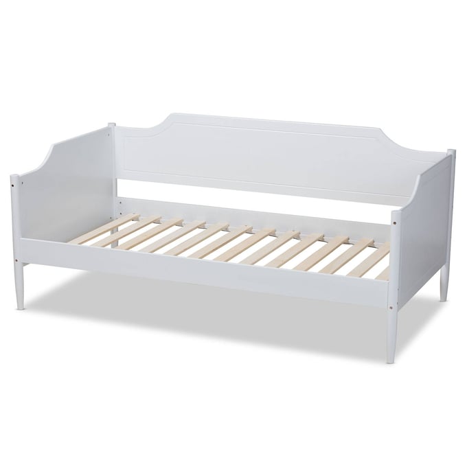 Baxton Studio Alya White Wood Twin Daybed BAX-MG0016-1-WHITE-DAYBED