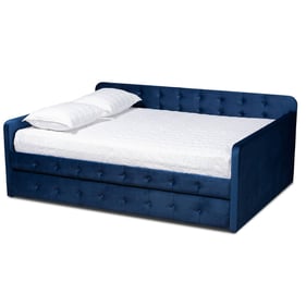 Baxton Studio Jona Navy Blue Full Trundle Daybed