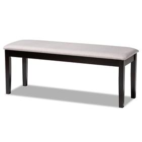 Baxton Studio Teresa Grey Dark Brown Dining Bench