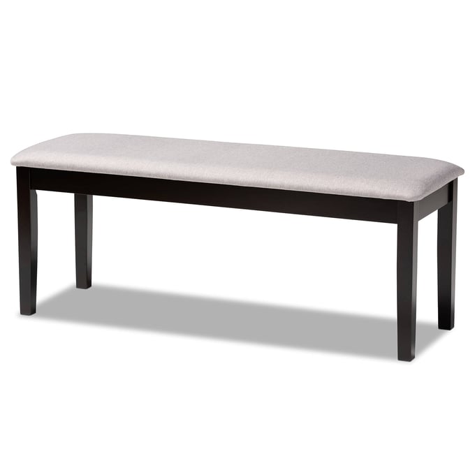 Baxton Studio Teresa Grey Dark Brown Dining Bench BAX-RH037-GY-DBR-DIN-BNCH