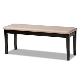 Baxton Studio Teresa Sand Dark Brown Dining Bench