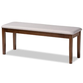 Baxton Studio Teresa Grey Walnut Dining Bench