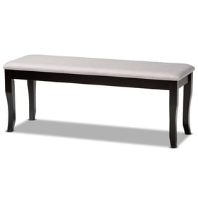 Baxton Studio Cornelie Grey Dark Brown Dining Bench