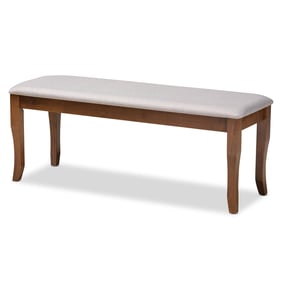 Baxton Studio Cornelie Grey Walnut Dining Bench