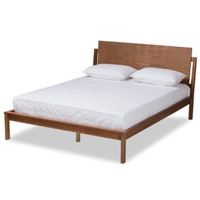 Baxton Studio Giuseppe Walnut Brown Queen Platform Bed