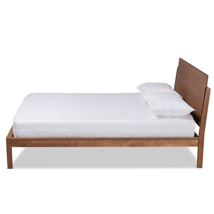 Baxton Studio Giuseppe Walnut Brown Full Platform Bed The Classy