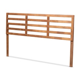 Baxton Studio Akemi Ash Walnut Wood King Headboard