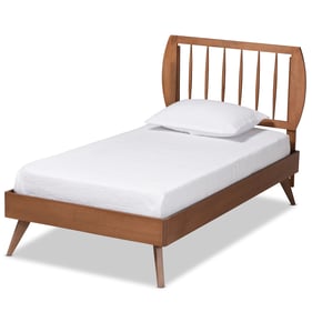 Baxton Studio Emiko Walnut Brown Wood Twin Platform Bed