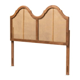 Baxton Studio Hazel Ash Walnut Wood Queen Arched Headboard