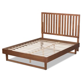 Baxton Studio Marin Walnut Brown Wood Full Platform Bed