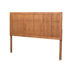 Baxton Studio Monroe Ash Walnut Wood King Headboard