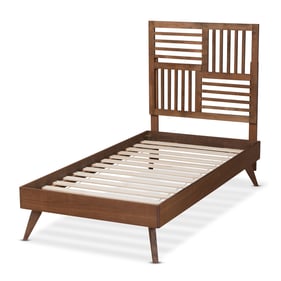 Baxton Studio Gemma Walnut Brown Wood Twin Platform Bed