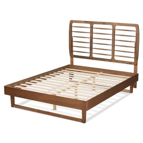 Baxton Studio Lucie Walnut Brown Wood Full Platform Bed