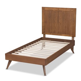 Baxton Studio Amira Ash Walnut Twin Platform Bed