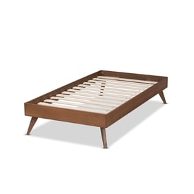 Baxton Studio Lissette Ash Walnut Wood Twin Platform Bed Frame