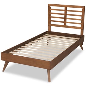 Baxton Studio Eris Walnut Brown Wood Twin Platform Bed