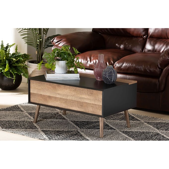 Baxton Studio Jensen Black Lift Top Coffee Table The Classy Home