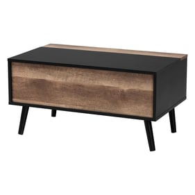 Baxton Studio Jensen Black Brown Lift Top Coffee Table