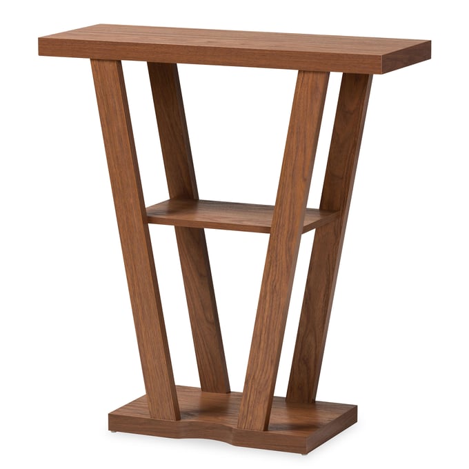 Baxton Studio Boone Walnut Brown Wood Console Table BAX-FP-01-WALNUT-CONSOLE