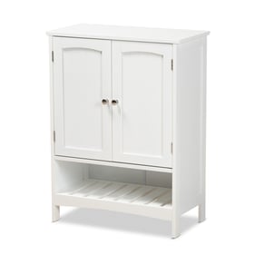 Baxton Studio Jaela White Door Bathroom Storage Cabinet