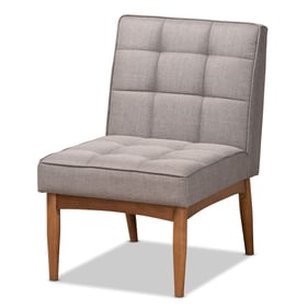 Baxton Studio Sanford Grey Fabric Dining Chair