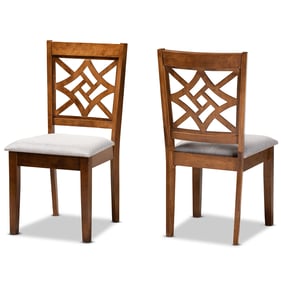 2 Baxton Studio Nicolette Grey Dining Chairs