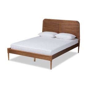 Baxton Studio Kassidy Walnut Brown King Platform Bed