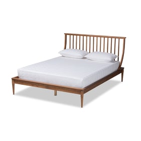 Baxton Studio Abel Walnut Brown Wood Full Platform Bed