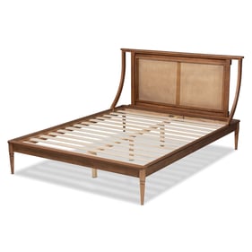 Baxton Studio Jamila Walnut Brown Wood Queen Platform Bed