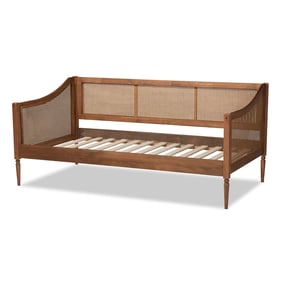 Baxton Studio Ogden Walnut Brown Wood Twin Daybed