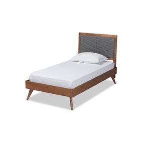 Baxton Studio Roze Dark Grey Twin Platform Bed