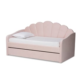 Baxton Studio Timila Light Pink Full Trundle Daybed