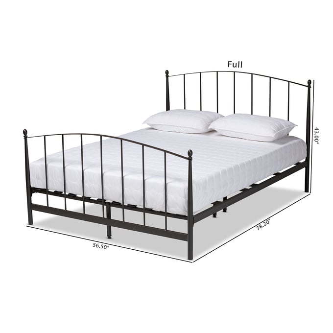 Baxton Studio Lana Black Bronze Metal Full Platform Bed The