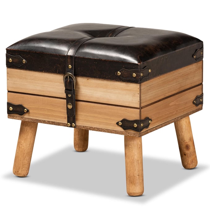 Baxton Studio Amena Brown Oak Small Storage Ottoman BAX-DE03A-5282-BRN-OTTO-SML