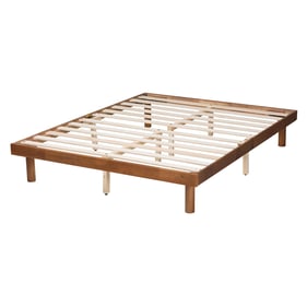 Baxton Studio Winston Walnut Brown Full Platform Bed Frame