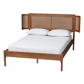 Baxton Studio Eridian Natural Brown Queen Platform Bed