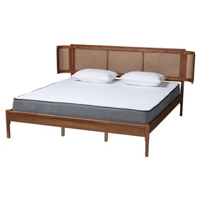 Baxton Studio Eridian Natural Brown King Platform Bed