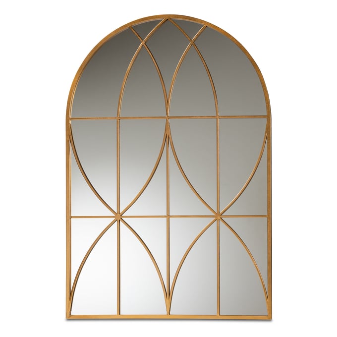 Baxton Studio Celerina Gold Accent Wall Mirror BAX-RXW-10393-GOLD