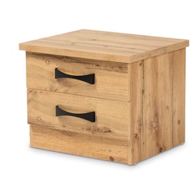 Baxton Studio Colburn Oak Brown Wood Night Stand