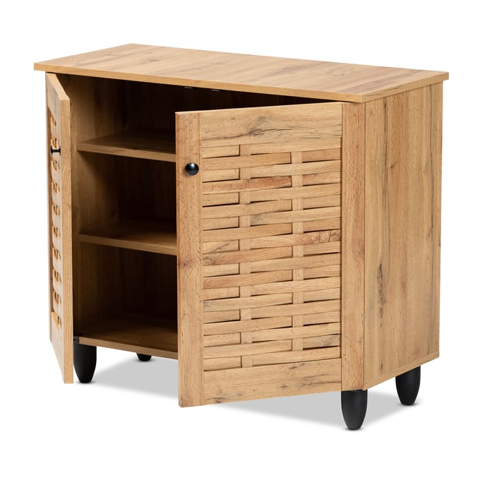 Winda dark brown wood deals storage cabinet