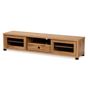 Baxton Studio Beasley Oak Brown Wood 1 Drawer TV Stand