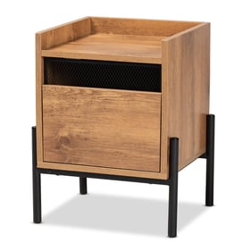 Baxton Studio Tasman Natural Brown End Table