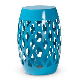 Baxton Studio Branson Blue Metal Outdoor Side Table