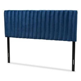 Baxton Studio Emile Navy Blue Velvet Full Headboard