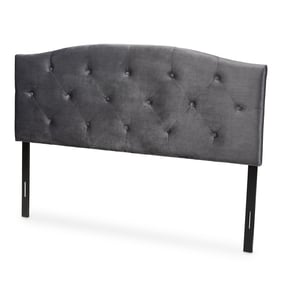 Baxton Studio Leone Grey Modern Velvet Full Headboard