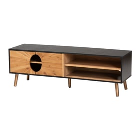 Baxton Studio Chester Dark Natural Brown TV Stand