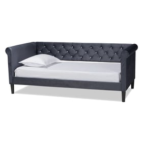 Baxton Studio Cora Grey Velvet Full Daybed