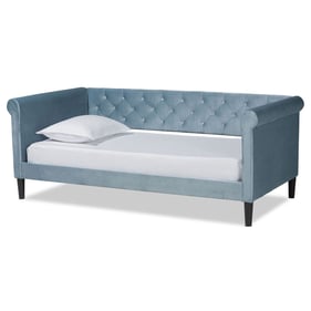 Baxton Studio Cora Light Blue Velvet Twin Daybed