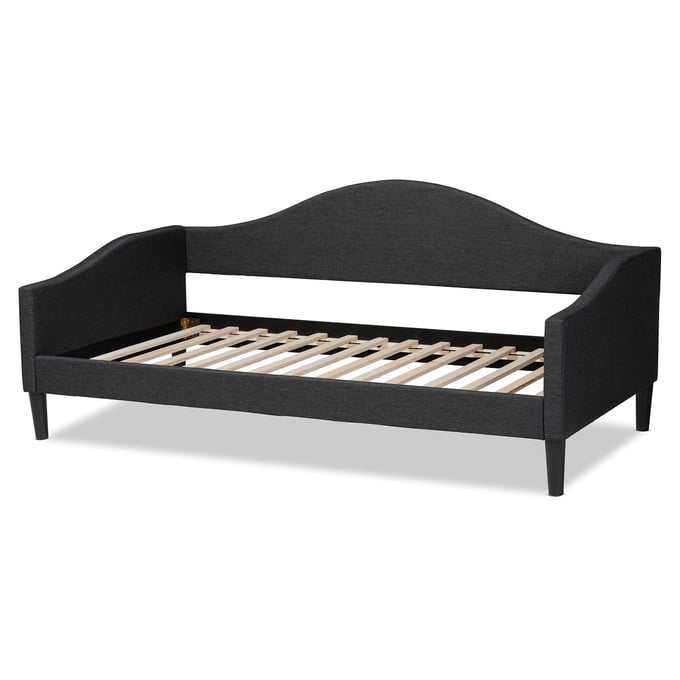 Baxton Studio Milligan Charcoal Fabric Full Daybed BAX-MILLIGAN-CRLGRY-DYBD-FULL