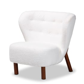 Baxton Studio Cabrera White Boucle Accent Chair